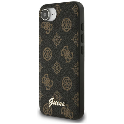 Funda MagSafe para Apple iPhone 16e, Guess, Peony Script, Negra