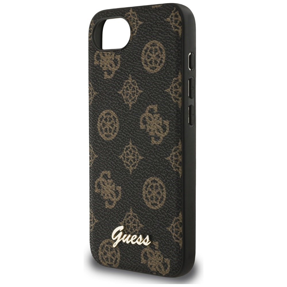 Funda MagSafe para Apple iPhone 16e, Guess, Peony Script, Negra