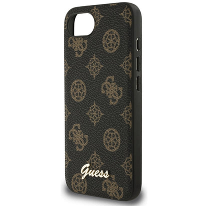 Funda MagSafe para Apple iPhone 16e, Guess, Peony Script, Negra