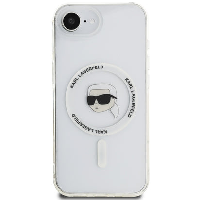 Funda MagSafe para Apple iPhone 16e, Karl Lagerfeld, IML Karl's Head, Blanca