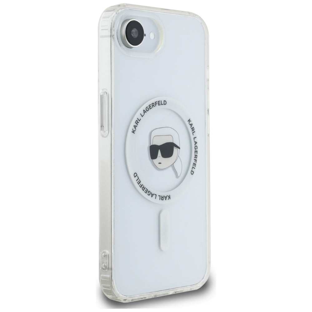 Funda MagSafe para Apple iPhone 16e, Karl Lagerfeld, IML Karl's Head, Blanca