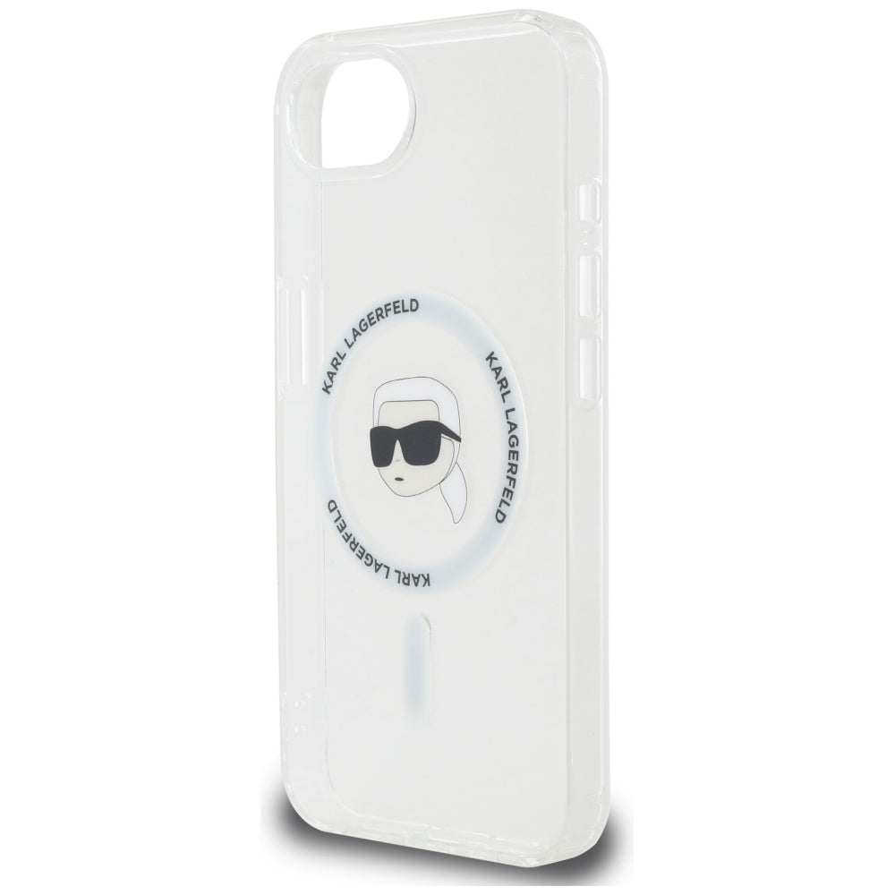 Funda MagSafe para Apple iPhone 16e, Karl Lagerfeld, IML Karl's Head, Blanca