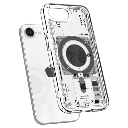 Funda MagSafe para Apple iPhone 17e / 16e, Spigen, Ultra Hybrid Neo One, Transparente