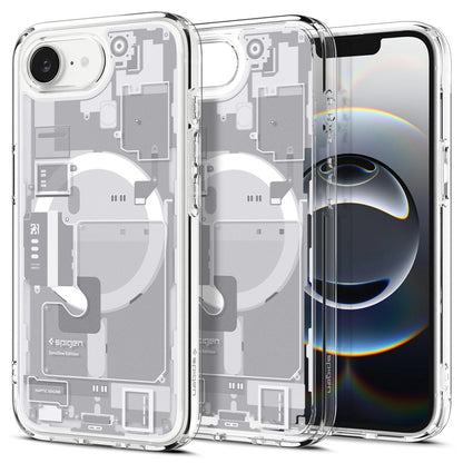 Funda MagSafe para Apple iPhone 17e / 16e, Spigen, Ultra Hybrid Zero One, Blanca