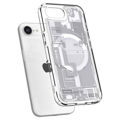 Funda MagSafe para Apple iPhone 17e / 16e, Spigen, Ultra Hybrid Zero One, Blanca