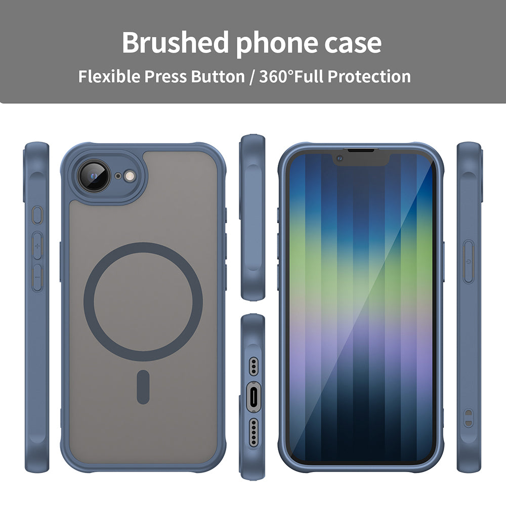 Funda MagSafe para Apple iPhone 17e / 16e, Techsuit, HaloFrost II, Azul Marino