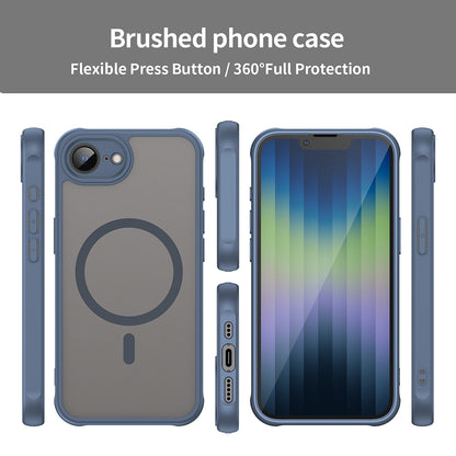 Funda MagSafe para Apple iPhone 17e / 16e, Techsuit, HaloFrost II, Azul Marino