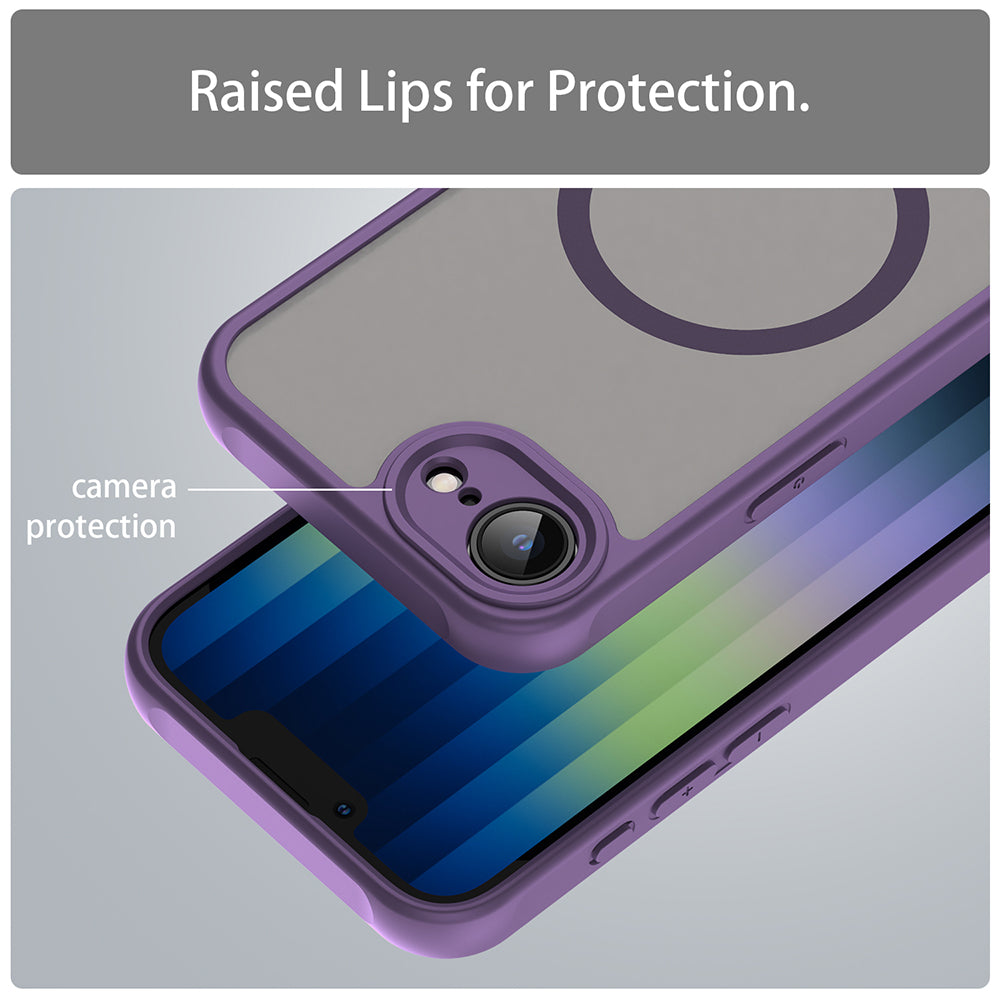 Funda MagSafe para Apple iPhone 17e / 16e, Techsuit, HaloFrost II, Morado