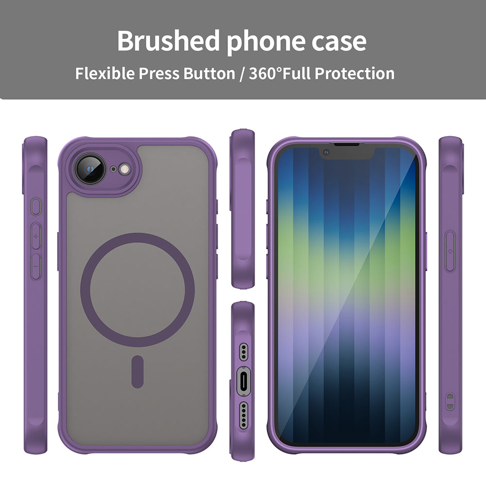 Funda MagSafe para Apple iPhone 17e / 16e, Techsuit, HaloFrost II, Morado