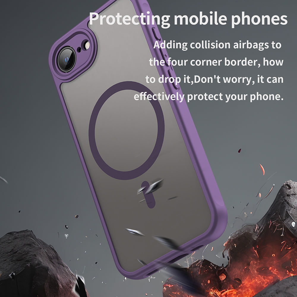 Funda MagSafe para Apple iPhone 17e / 16e, Techsuit, HaloFrost II, Morado