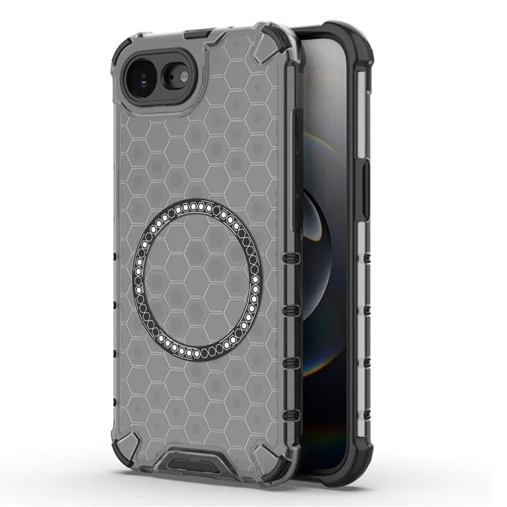 MagSafe Case for Apple iPhone 17e / 16e, Techsuit, HoneyComb Shield, Black