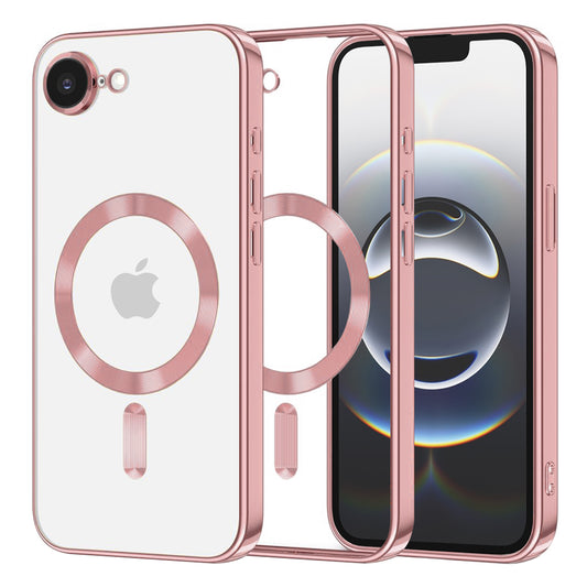 Funda MagSafe para Apple iPhone 17e / 16e, Techsuit, Luxury Crystal, Rosa