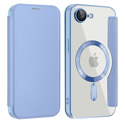 Funda MagSafe para Apple iPhone 17e / 16e, Techsuit, SmartMag Book, Azul