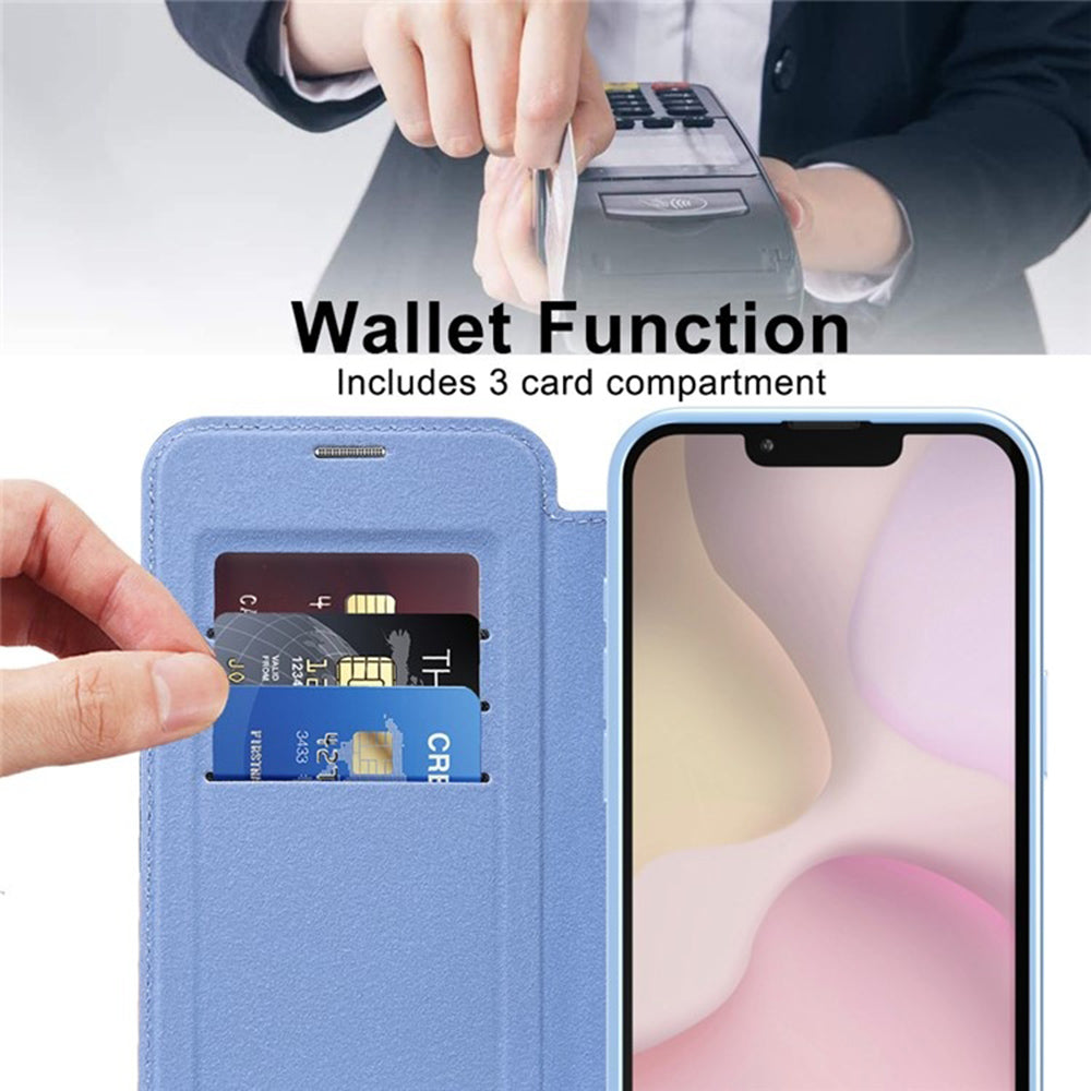 Funda MagSafe para Apple iPhone 17e / 16e, Techsuit, SmartMag Book, Azul