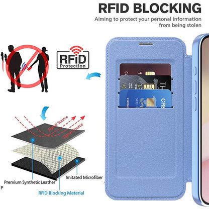 Funda MagSafe para Apple iPhone 17e / 16e, Techsuit, SmartMag Book, Azul