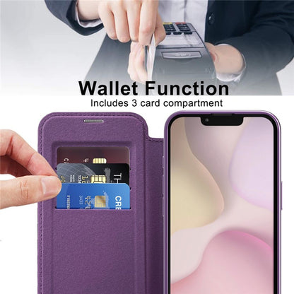 Funda MagSafe para Apple iPhone 17e / 16e, Techsuit, SmartMag Book, Morado
