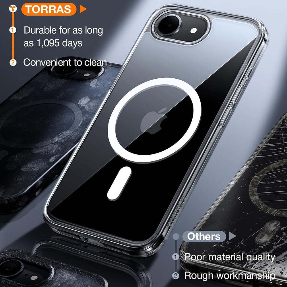 Funda MagSafe para Apple iPhone 17e / 16e, Torras, Guardian, Transparente