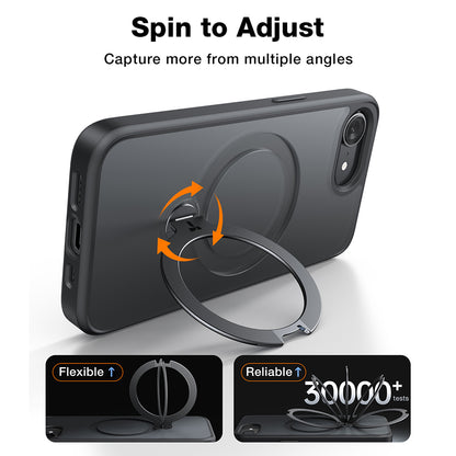 Funda MagSafe para Apple iPhone 17e / 16e, Torras, Ostand Spin, Negra