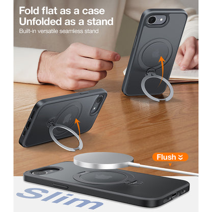 Funda MagSafe para Apple iPhone 17e / 16e, Torras, Ostand Spin, Negra