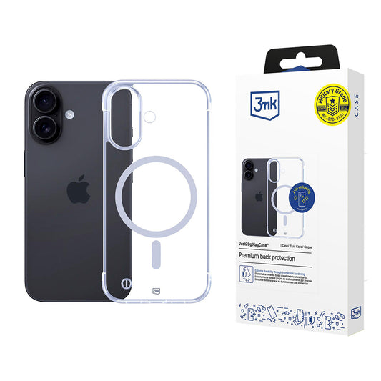 Funda MagSafe para Apple iPhone 17, 3MK, Solo 20g, Transparente