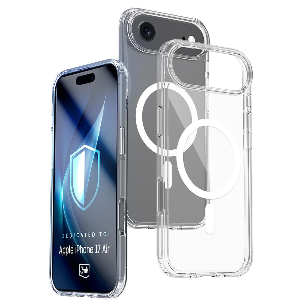 Funda MagSafe para Apple iPhone 17 Air, 3MK, Armor MagCase, Transparente