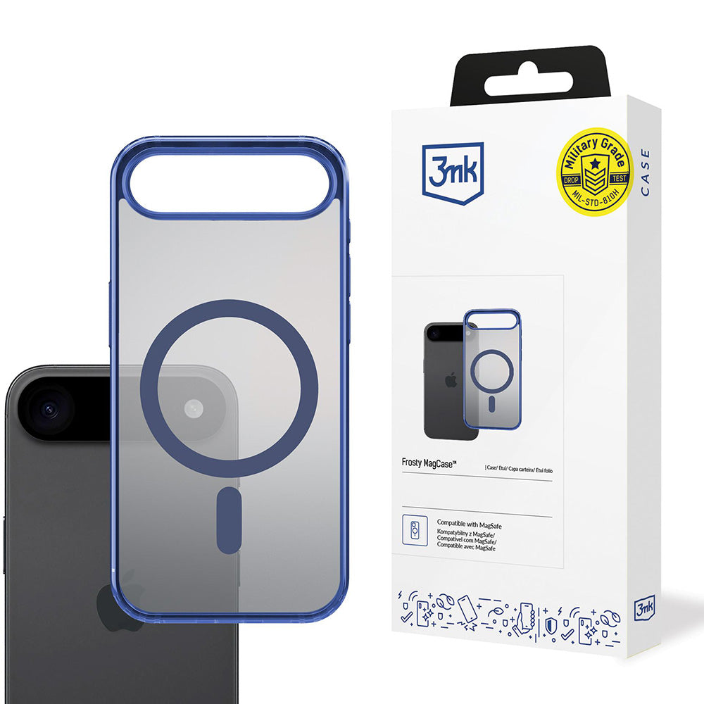 Funda MagSafe para Apple iPhone 17 Air, 3MK, Frosty MagCase, Azul