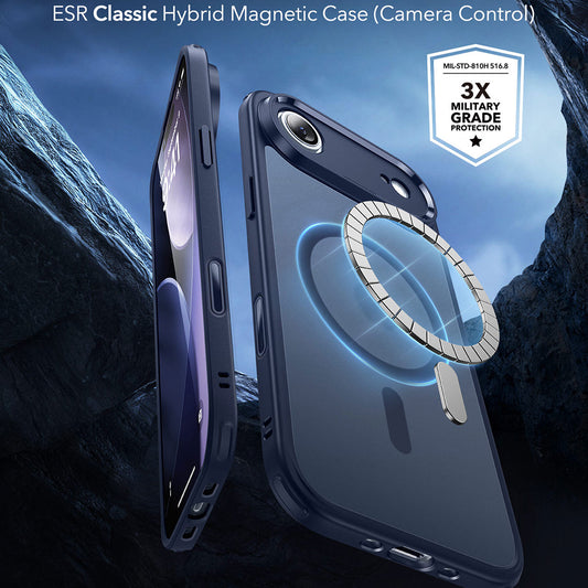 Funda MagSafe para Apple iPhone 17 Air, ESR, Classic Hybrid, Azul Satinado