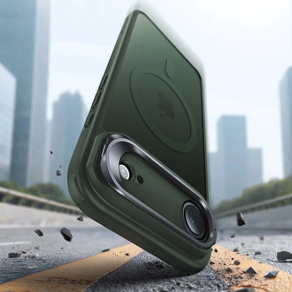 Funda MagSafe para Apple iPhone 17 Air, ESR, Classic Hybrid Kickstand, Verde Satinado