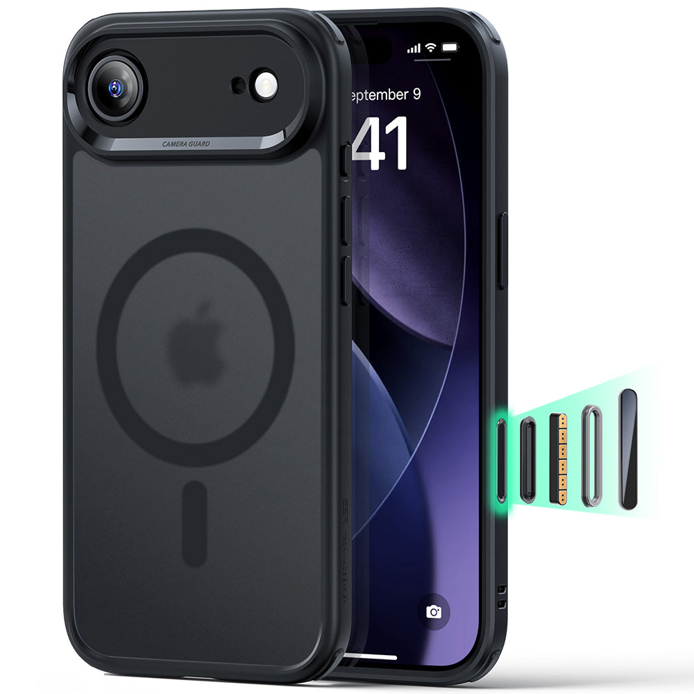 Funda MagSafe para Apple iPhone 17 Air, ESR, Classic Hybrid, Negra Satinada