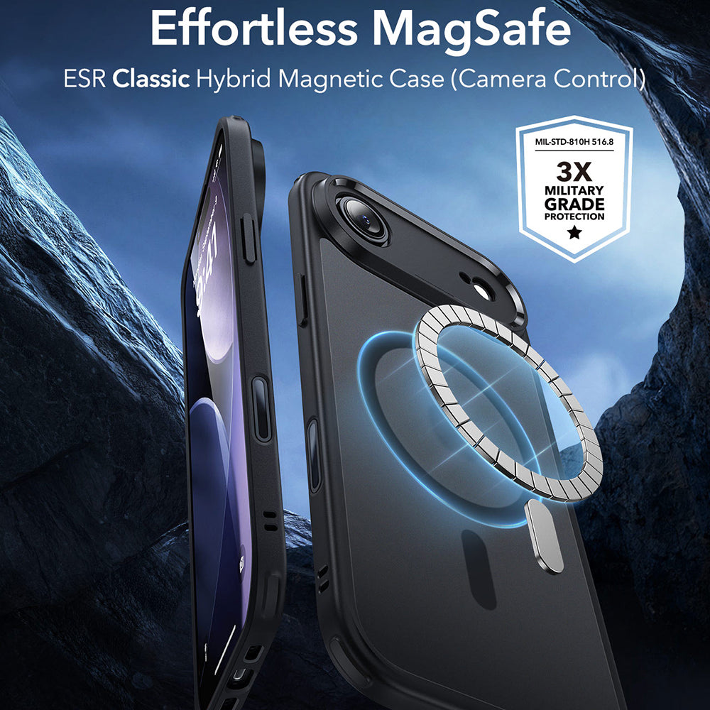 Funda MagSafe para Apple iPhone 17 Air, ESR, Classic Hybrid, Negra Satinada