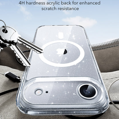 Funda MagSafe para Apple iPhone 17 Air, ESR, Classic Hybrid Shimmer, Transparente