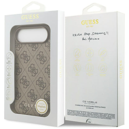 Funda MagSafe para Apple iPhone 17 Air, Guess, 4G Charm Cradle, Marrón.