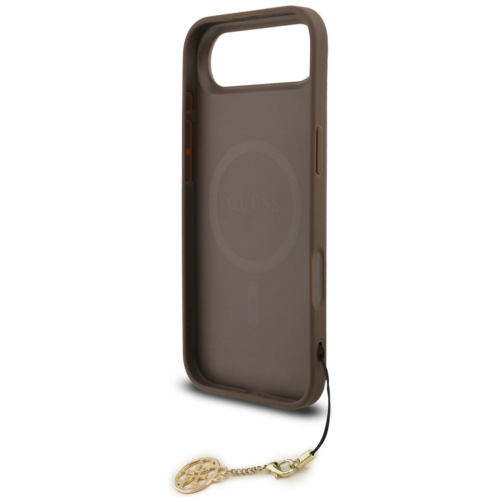 Funda MagSafe para Apple iPhone 17 Air, Guess, 4G Charm Cradle, Marrón.
