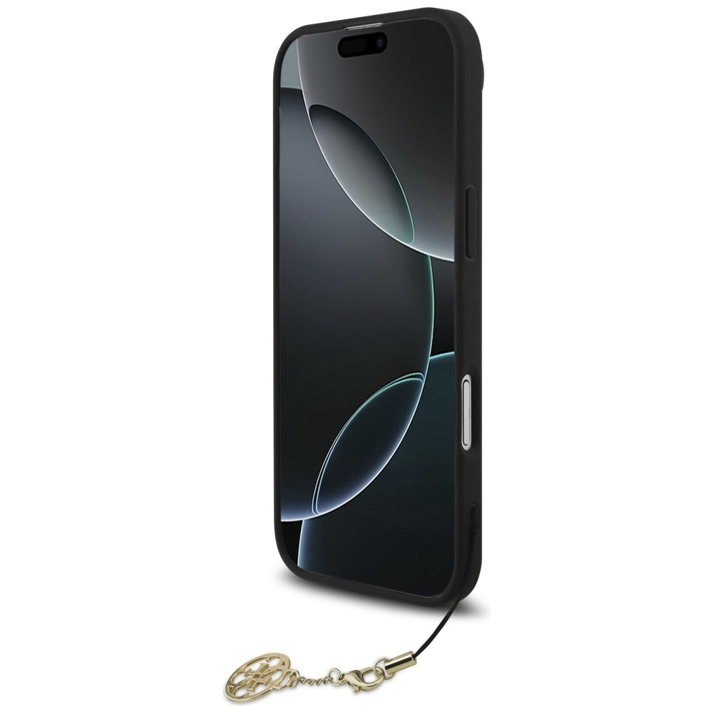 Funda MagSafe para Apple iPhone 17 Air, Guess, 4G Charm Cradle, Negra