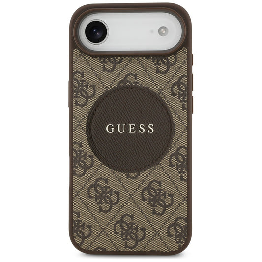 Funda MagSafe para Apple iPhone 17 Air, Guess, 4G Circle Classic Logo, Marrón