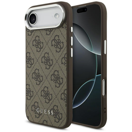 Funda MagSafe para Apple iPhone 17 Air, Guess, 4G Classic Logo, Marrón.