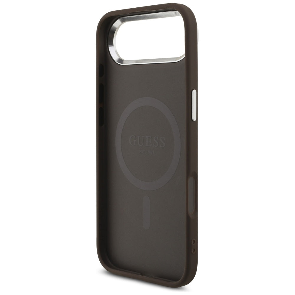 Funda MagSafe para Apple iPhone 17 Air, Guess, 4G Classic Logo, Marrón.