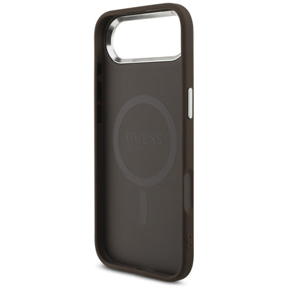 Funda MagSafe para Apple iPhone 17 Air, Guess, 4G Classic Logo, Marrón.