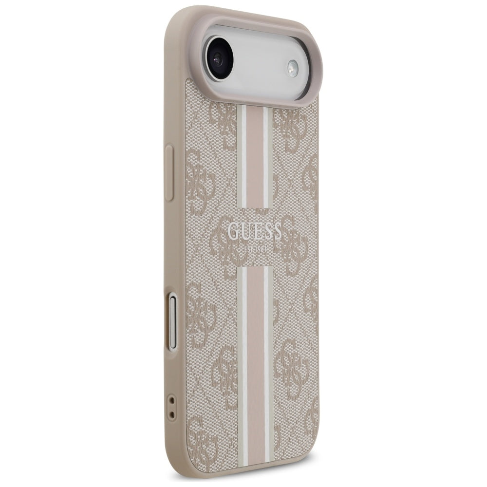 Funda MagSafe para Apple iPhone 17 Air, Guess, 4G Printed Stripes, Rosa