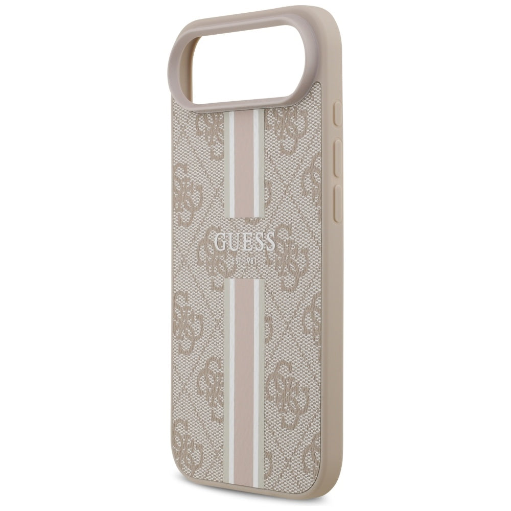 Funda MagSafe para Apple iPhone 17 Air, Guess, 4G Printed Stripes, Rosa