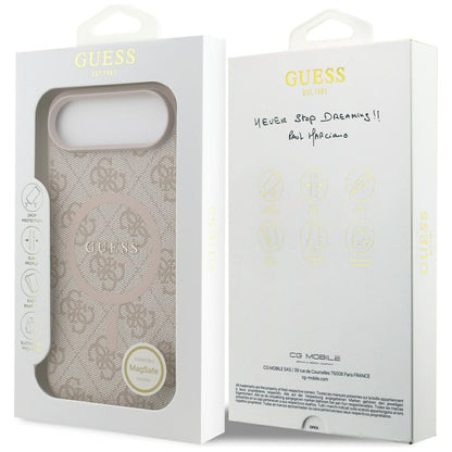 Funda MagSafe para Apple iPhone 17 Air, Guess, 4G Ring Classic Logo, Rosa