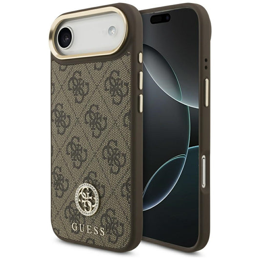 Funda MagSafe para Apple iPhone 17 Air, Guess, 4G Strass Logo, Marrón