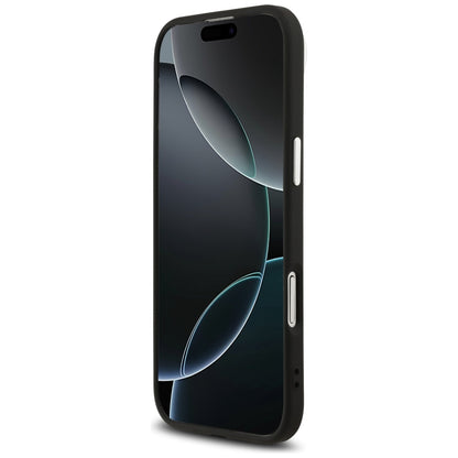 Funda MagSafe para Apple iPhone 17 Air, Guess, Logo Triángulo 4G, Negra Plateada