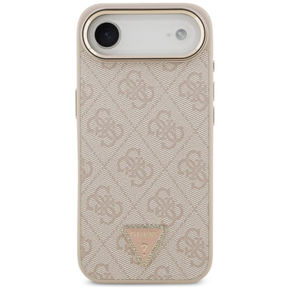 Funda MagSafe para Apple iPhone 17 Air, Guess, Logo Triángulo 4G, Rosa Dorado