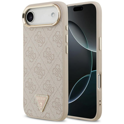 Funda MagSafe para Apple iPhone 17 Air, Guess, Logo Triángulo 4G, Rosa Dorado