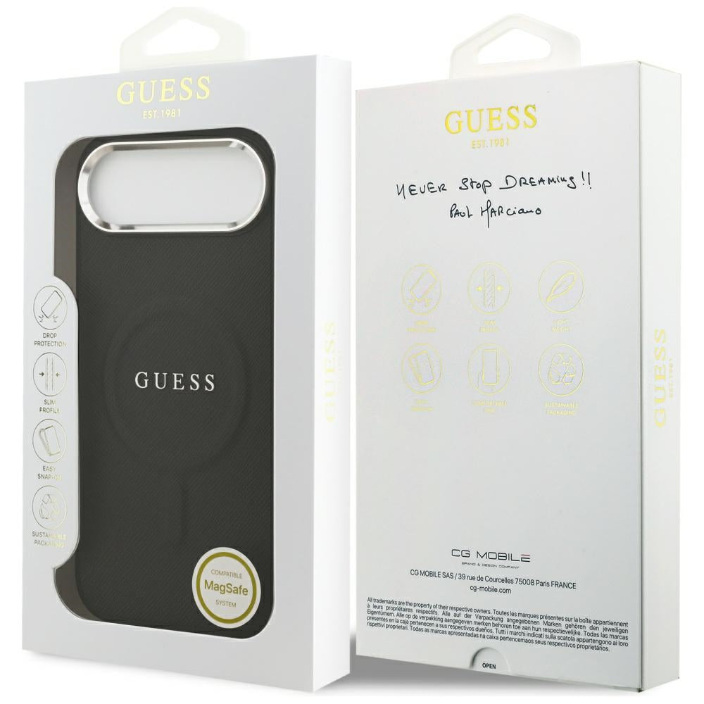 Funda MagSafe para Apple iPhone 17 Air, Guess, Classic Logo, Negra