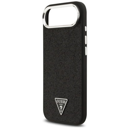 Funda MagSafe para Apple iPhone 17 Air, Guess, Glitter Triangle Logo, Negra