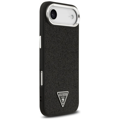 Funda MagSafe para Apple iPhone 17 Air, Guess, Glitter Triangle Logo, Negra