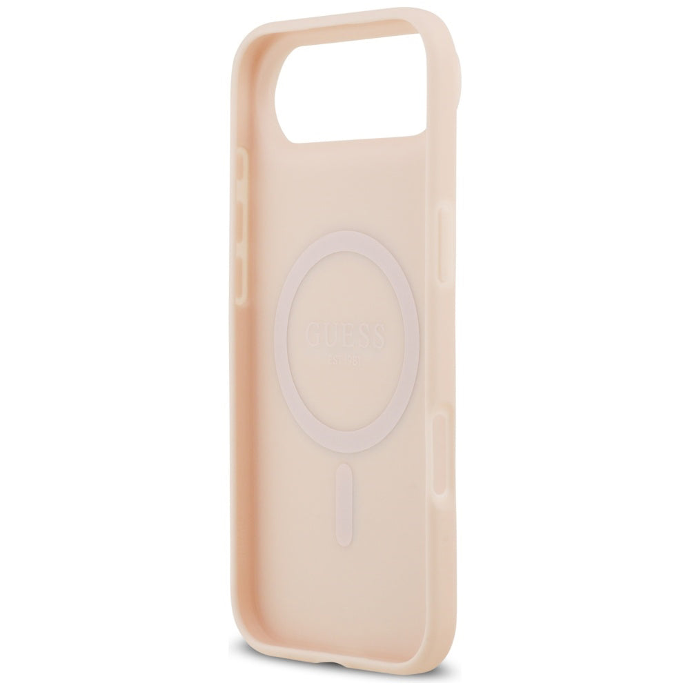 Funda MagSafe para Apple iPhone 17 Air, Guess, Grained Flowers, Rosa.