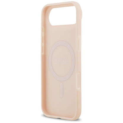 Funda MagSafe para Apple iPhone 17 Air, Guess, Grained Flowers, Rosa.